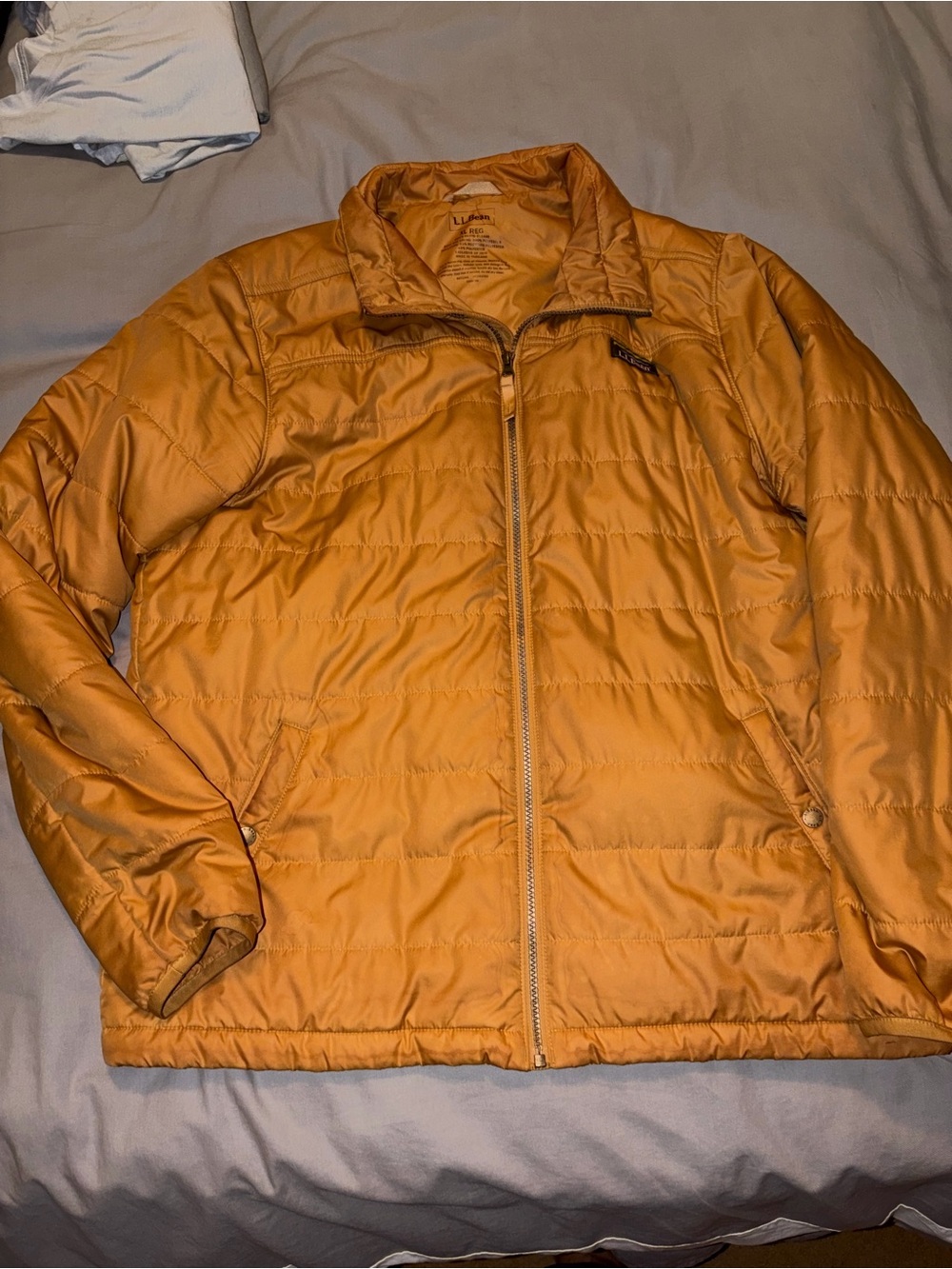 L.L. Bean Men's Mustard Yellow Puffer Jacket